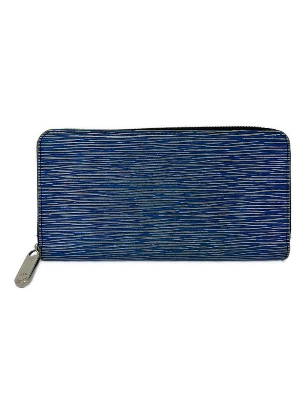 Louis Vuitton Wallet Epi Denim Zippy Blue Leather Cowhide